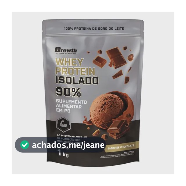 Whey Protein Isolado 1kg Growth Supplements - Chocolate
