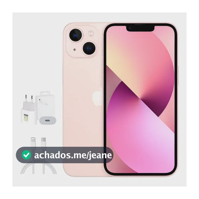 Apple iPhone 13 (128gb) Rosa Novo + Acessórios