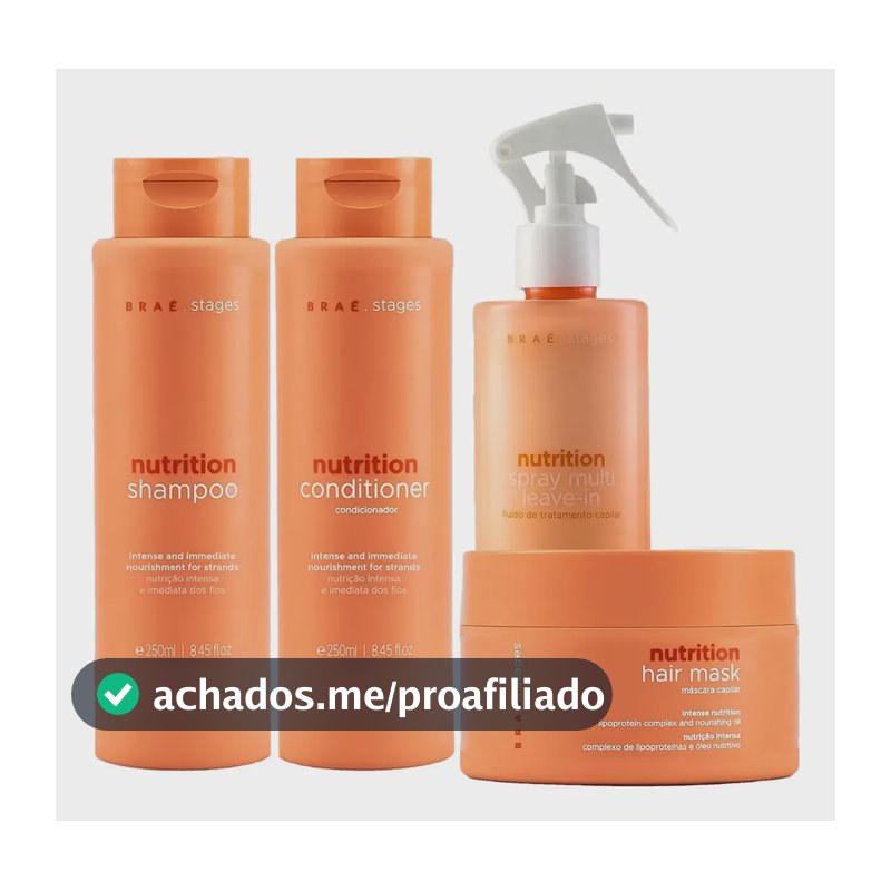 Stages Nutrition Sh + Cd + Máscara + Leave-in - Braé