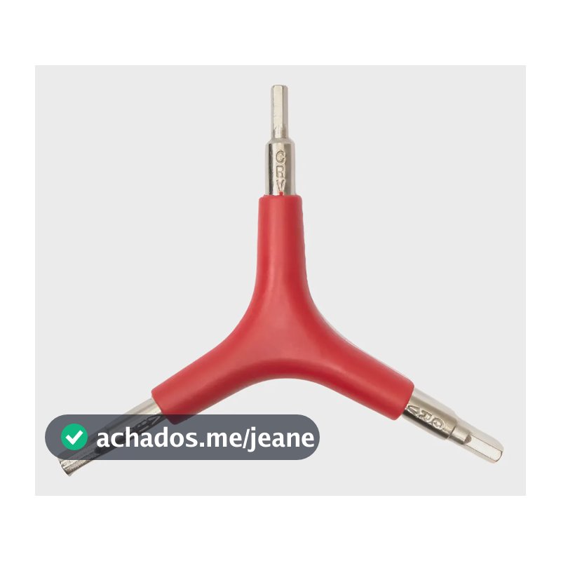 Chave Allen Y Bike Absolute 3 Pontas Emborrachada 4/5/6mm Vermelho