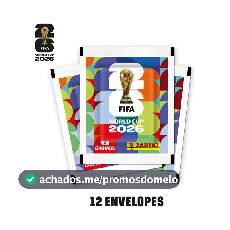 Copa do Mundo da Fifa 2026™ Kit com 12 envelopes de figurinhas Fifa World Cup 2026™ - Panini - Capa Mole