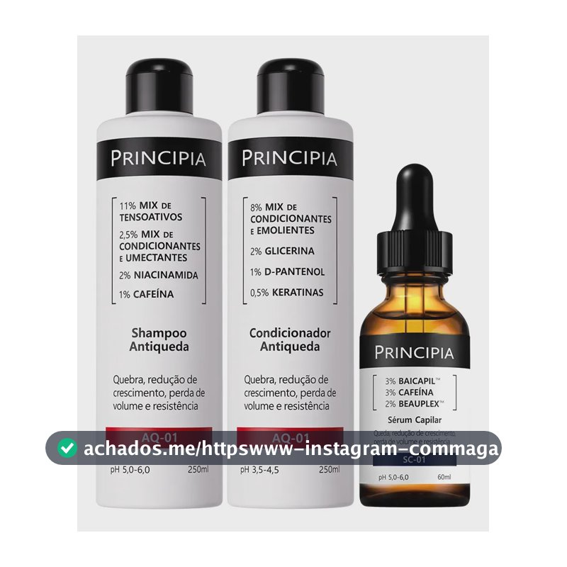 Principia Kit Antiqueda Trio Shampoo + Condicionar + Sc-01