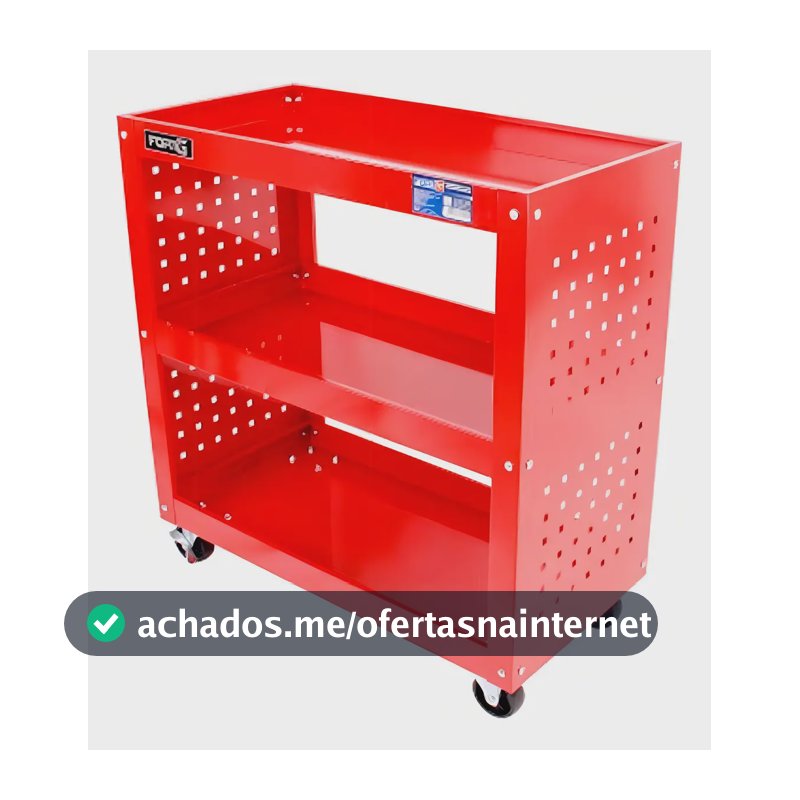 Carrinho fechado para ferramentas 700 x 350 x 755 mm com 3 Pr Fortg FORTG-FG6001S