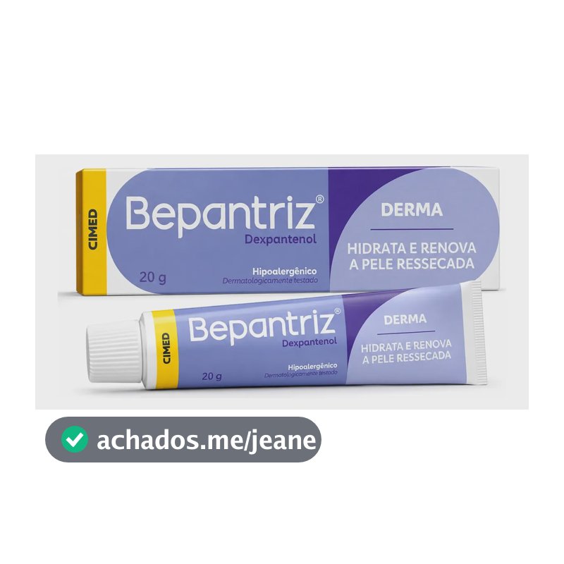 Bepantriz Derma Creme Hidratante Pele Ressecada 20g Cimed Neutra