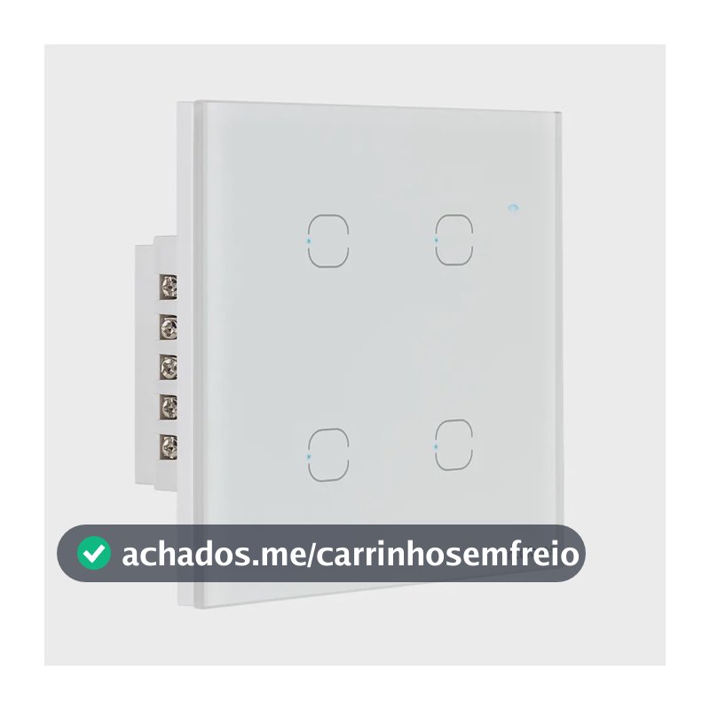 Interruptor Inteligente Touch Wi-fi 4 Teclas Eiw 1004 Branco Intelbras