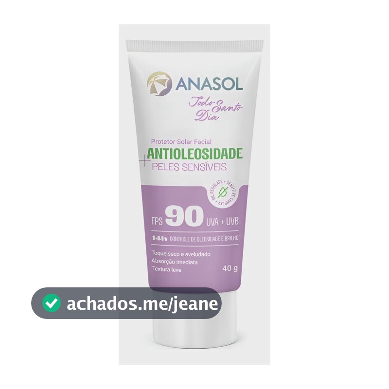Anasol Prot Solar Facial Antioleosidade Sensitive Fps 90 Tsd