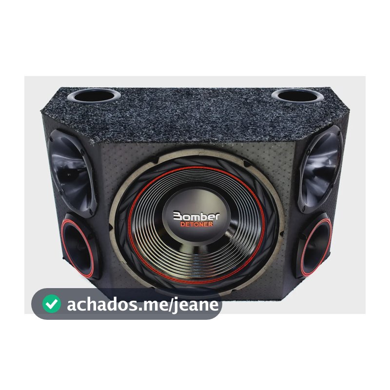 Caixa Trio Carro Som Automotivo Sub Bomber Detoner 12 Pol