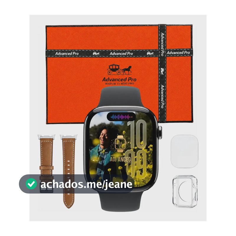 Relógio Smartwatch W11 Mini Pro Série 11 Amoled 42mm Lançamento 2026 Preto SMARTWATCH ADVANCED PRO