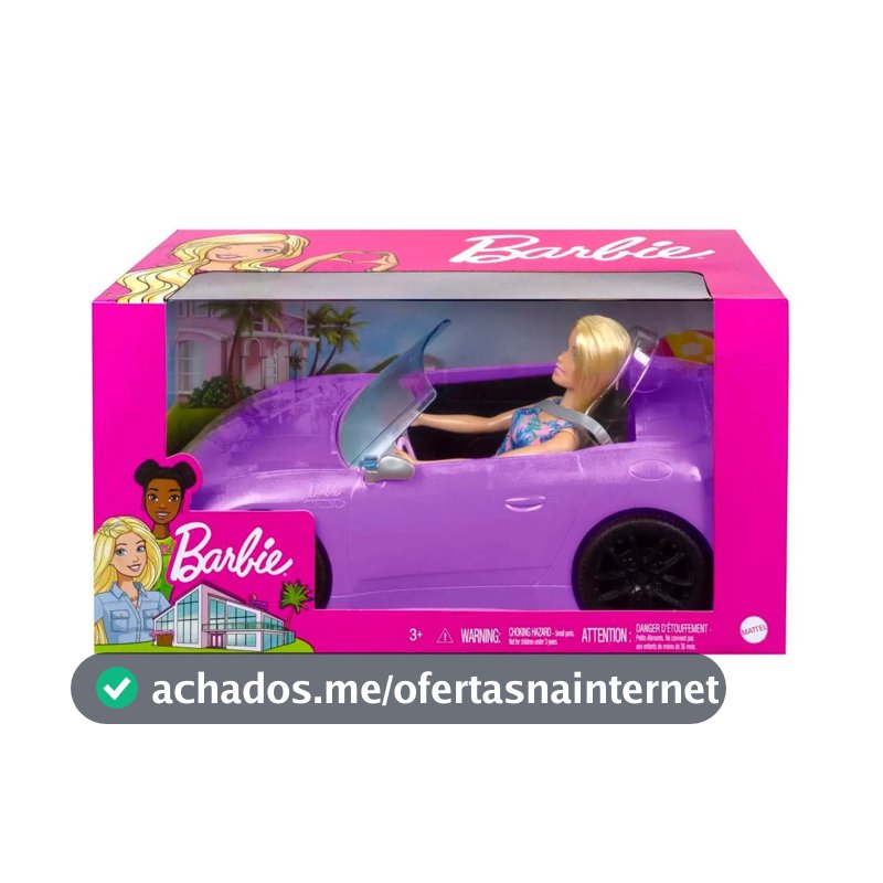 Barbie Carro Conversível Roxo - Mattel Roxo