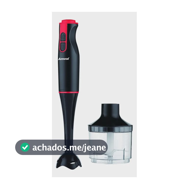 Mixer Amvox 400w 2 Velocidades, 2 Em 1, Copo 500ml Apr 400 Preto 127/220v