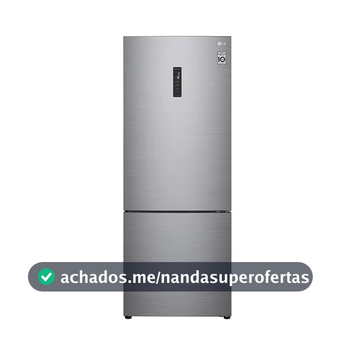 Geladeira Smart LG Frost Free Inverter 451L Inverse Cor Inox Look - 127V