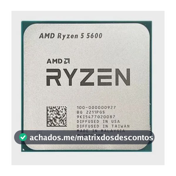 Processador AMD Ryzen 5 5600 Oem Sem Cooler