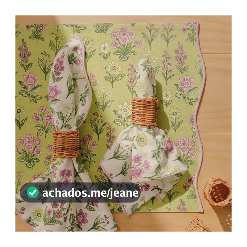 Kit De Argola Milla Rattan Com 4 Peças - A\casa Marrom