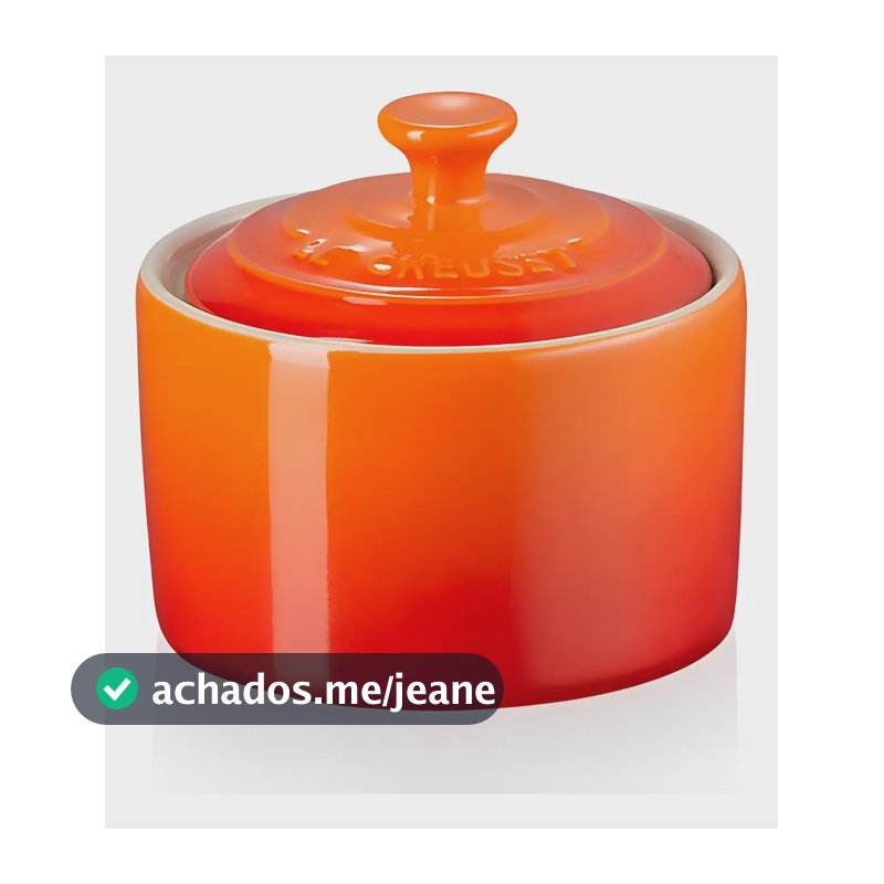 AÇUCAREIRO LE CREUSET 300ML EM CERÂMICA LARANJA