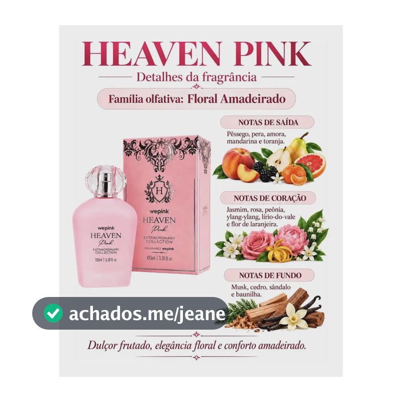 Heaven Pink Desodorante Colônia 100ml - Wepink