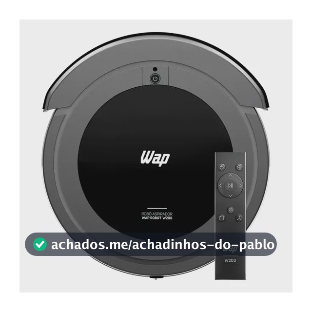 WAP Robô W200 Aspirador Robô 3 em 1 Varre Aspira Passa Pano Bivolt