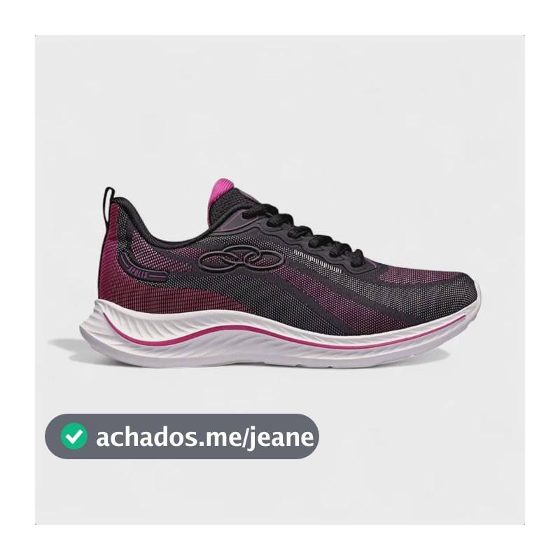 Tênis Feminino Academia Treino Caminhada Olympikus Apolis Preto/pink 37
