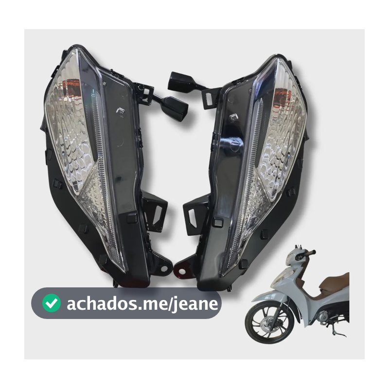 Par Pisca Seta Honda Para Biz 125 Ex 2025 2026 2027 Led Drl Prata