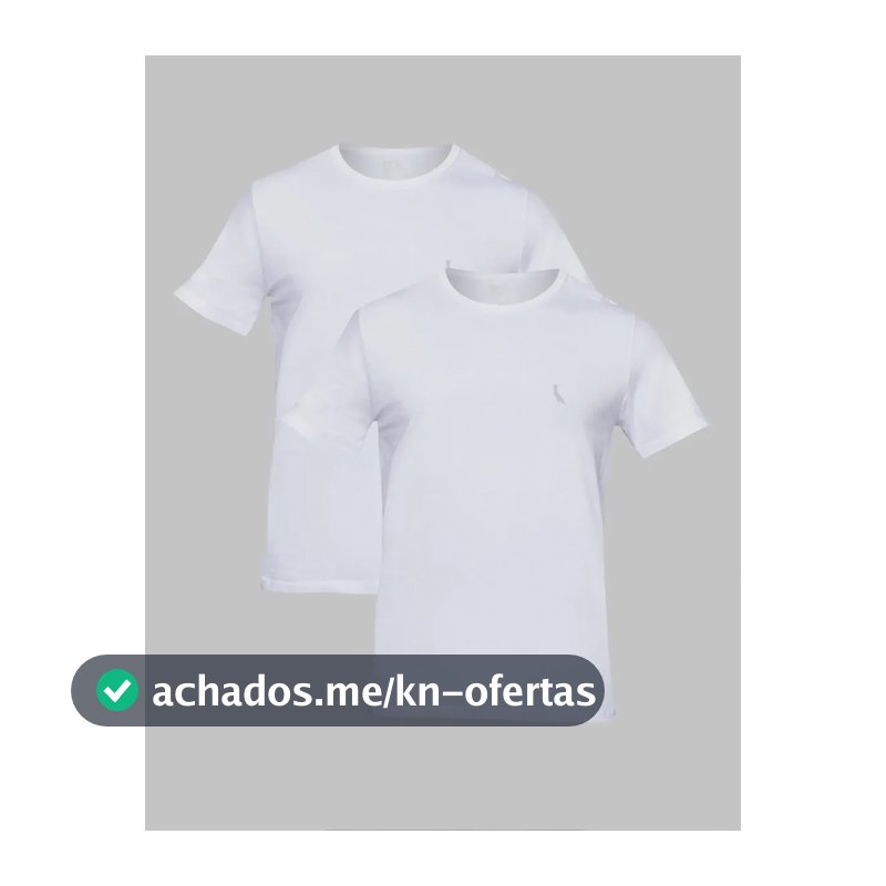 Kit Duas Camisetas Regular Essence Reserva Branco/branco Liso P