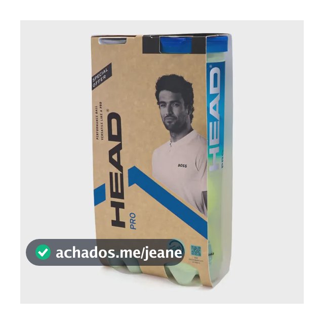 Bola De Tênis Head Pro Tubo Com 04 Bolas - Pack Com 02 Tubos Amarelo