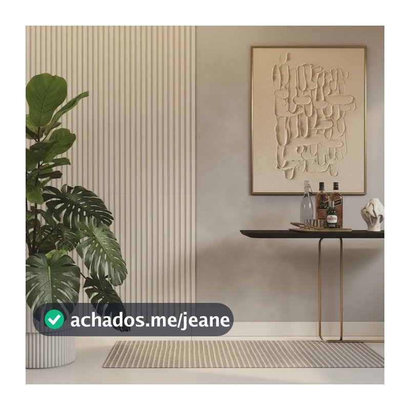 Kit 50 Placas Ripada Autocolante Decoração Parede 45x10cm Ripado Gelo Off White