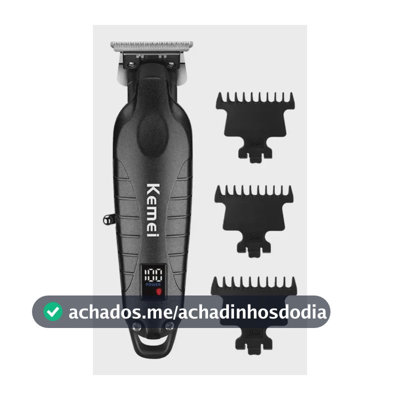 Máquina De Acabamento Sem Fio Kemei Km-2293 Precisão Laminas Preto 127/220v