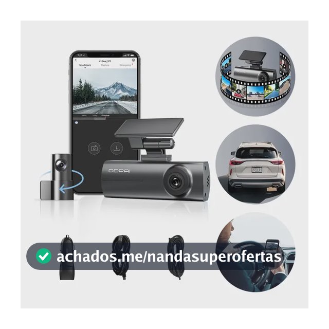 Ddpai N1 Dual Câmera Veicular 1296p+1080p Uber Nightvis App
