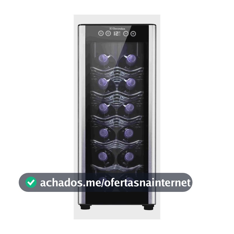 Adega de vinho climatizada Electrolux 12 garrafas Uma Porta Acabamento em Alumínio ACB12 Bivolt