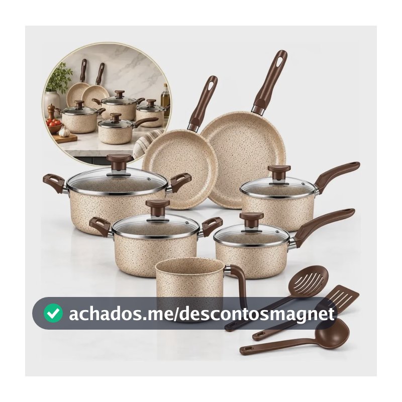 Conjunto De Panelas Melora Home Marfim  10 Pçs Bege