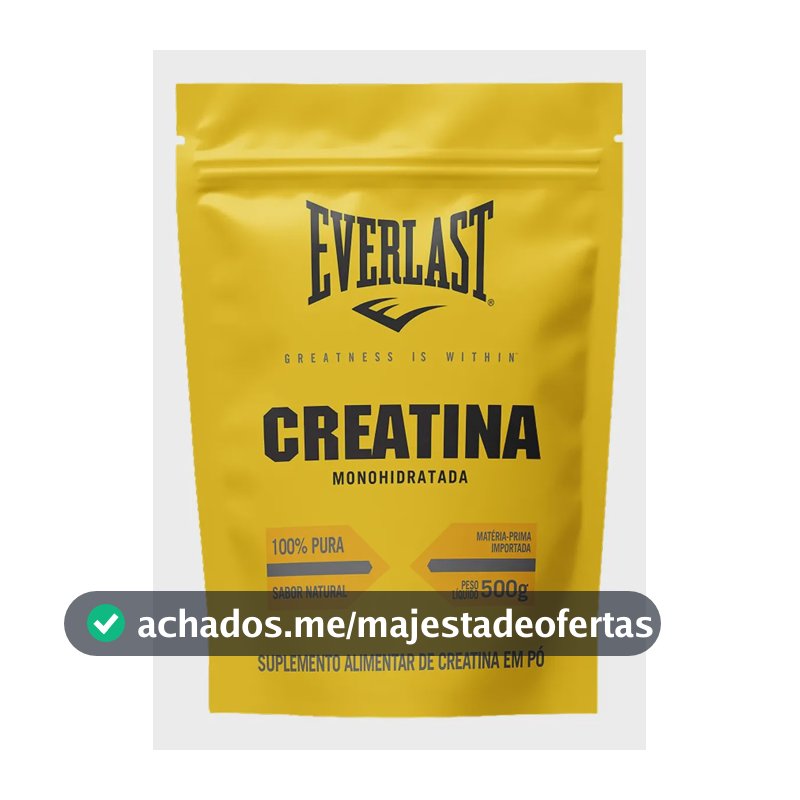 Creatina Monohidratada 500g 100% Pura - Everlast