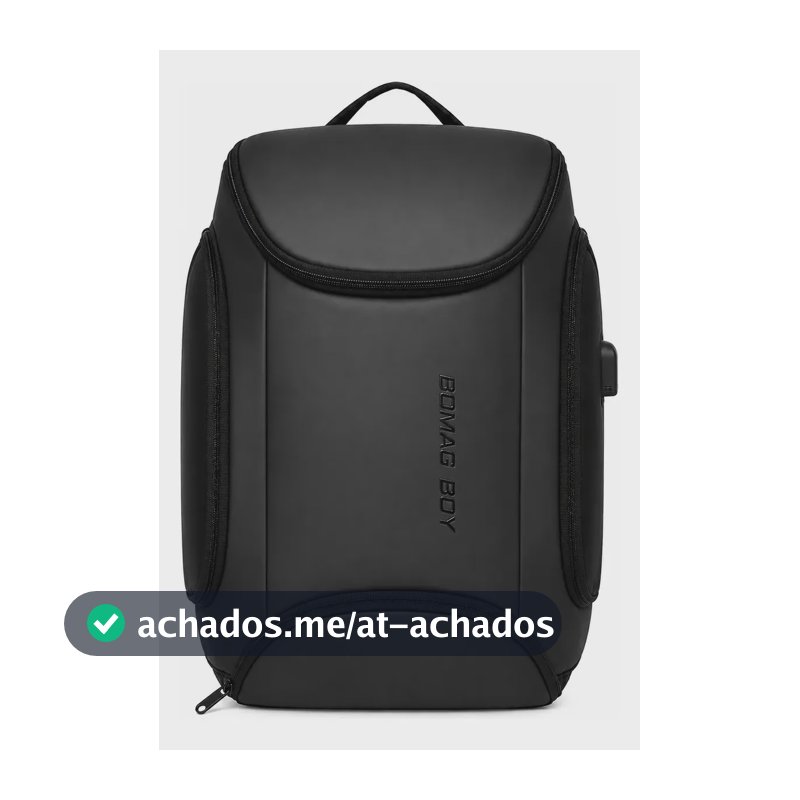 Mochila Moto Ziper Com Senha Usb Notebook Viagem Antifurto Preto