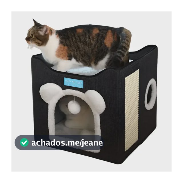 Arranhador Cama Gato Casinha Pet 2 Gatos Toca Dois Andares