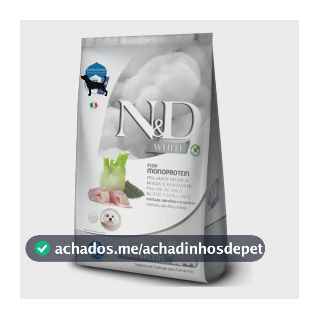Ração para Cães Farmina N&D White Adulto Mini/pequena Merluza Sem Grãos 2kg