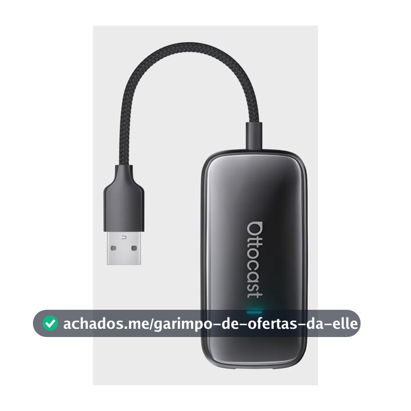 Ottocast Adaptador Sem Fio Carplay/android Auto 4gb 32gb