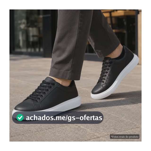 Tênis Casual Masculino Sneaker Solado Branco Liso Leve Macio