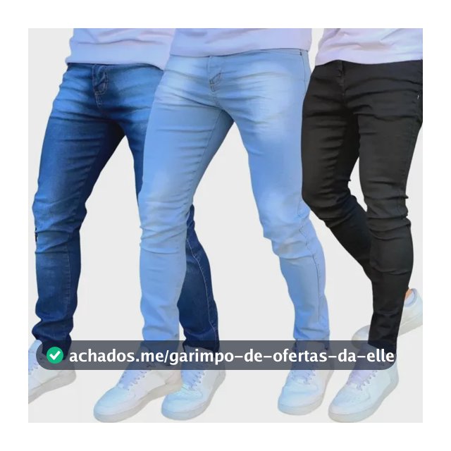 Kit 3 Calças Jeans Masculina Com Elastano Super Confortável