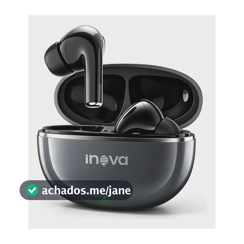 Fone de Ouvido TWS Inova Bluetooth 6.0 In-Ear com Cancelamento de Ruído ENC