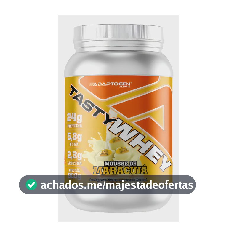 Suplemento Tasty Whey 3w Gourmet Whey Protein Adaptogen 900g Mousse De Maracujá
