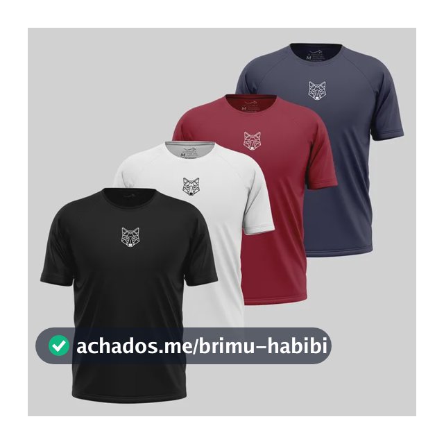 Kit 4 Camisetas Masculinas Dry Lobo Alpha
