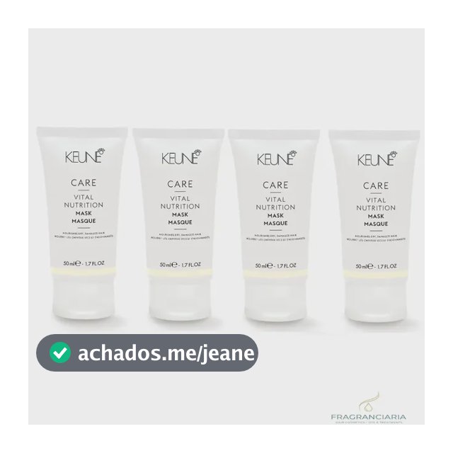 Máscara Nutritiva Keune Care Vital Nutrition 200ml - Kit 4 Unidades de 50ml