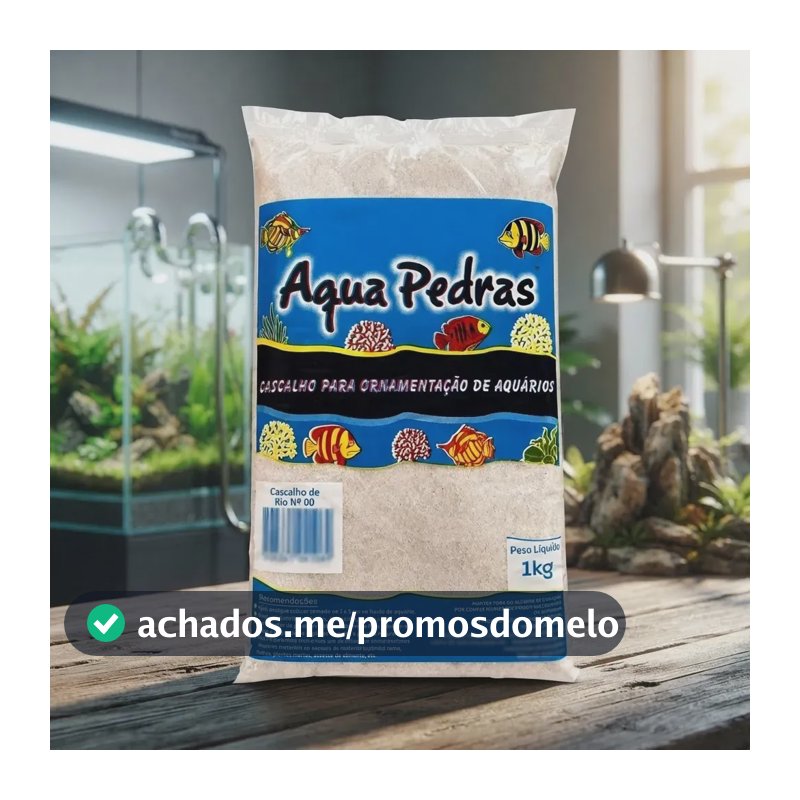 Cascalho de Rio Aqua Pedras Nº00 1Kg Substrato para Aquário