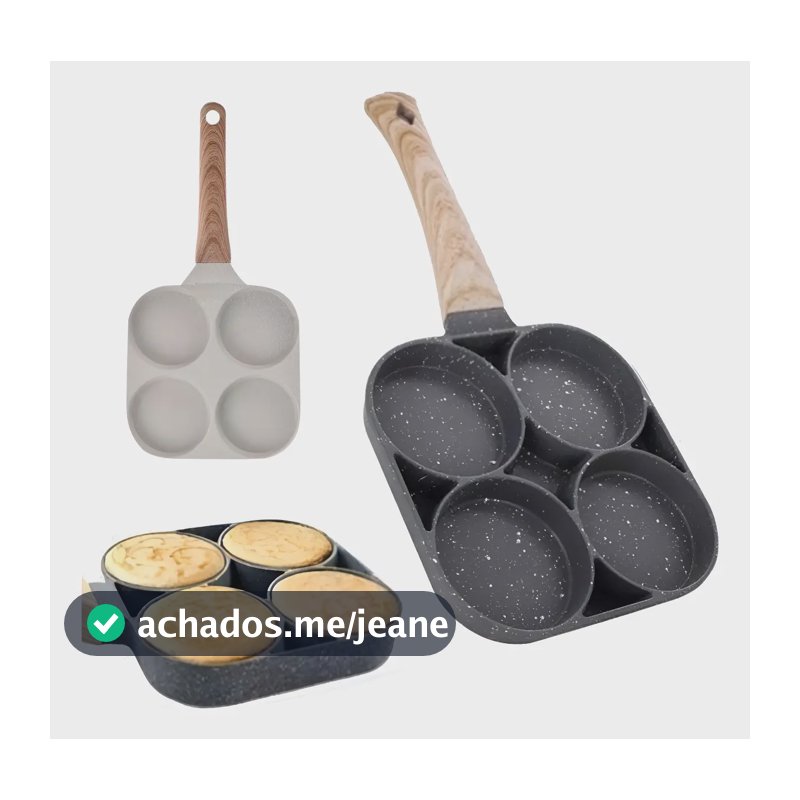 Frigideira Cerâmica Antiaderente Com 4 Divisórias Frita Ovos Sortido