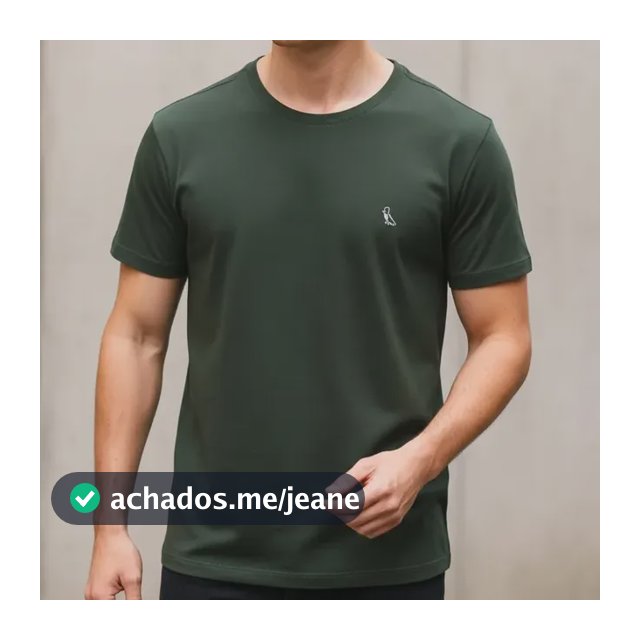 Camiseta Reserva Masculina T-shirt Básica Verde Floresta Liso M