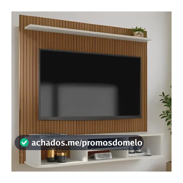 Prateleira Estante Home Painel Tv Até 50 Ripado 3d Everest