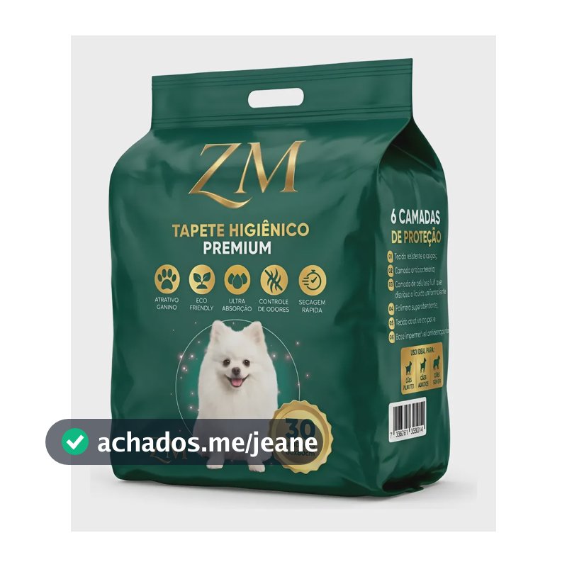 Tapete Higiênico Zenx Medali Não Vaza Anti Odor Premium M