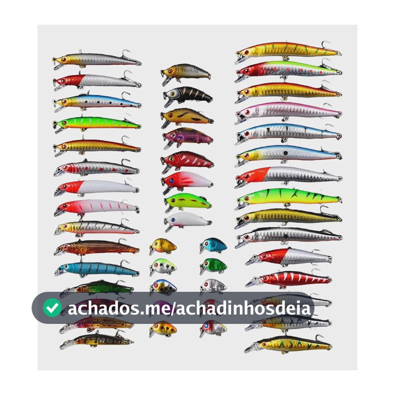 Kit 48 Isca Artifical Pesca Tucunaré Robalo Matrinxa Jig Sup Variado