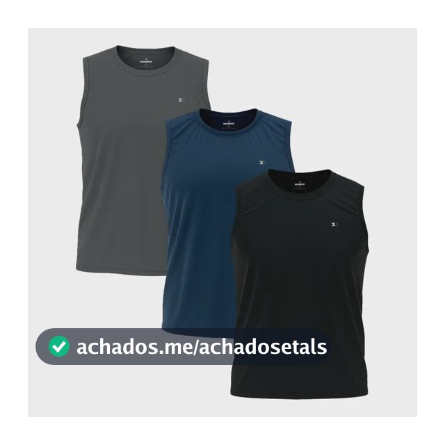 Kit 3 Regata Dry-fit Lisa Masculina Sandrini Academia Casual