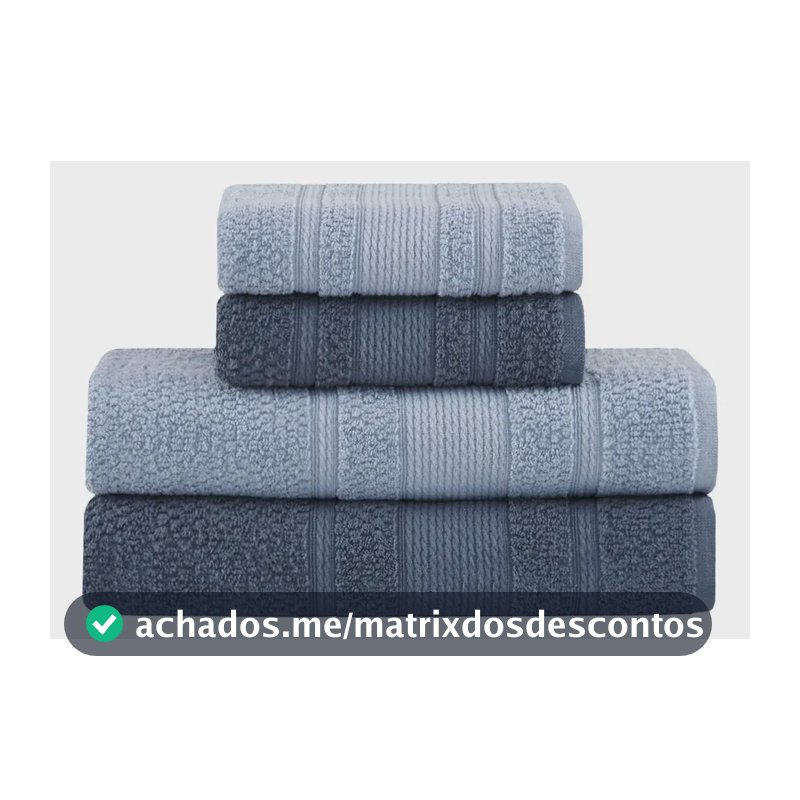 Jogo De Toalhas Buddemeyer Bella Extra Soft Banho 4 Peças Azul Claro/azul Marinho