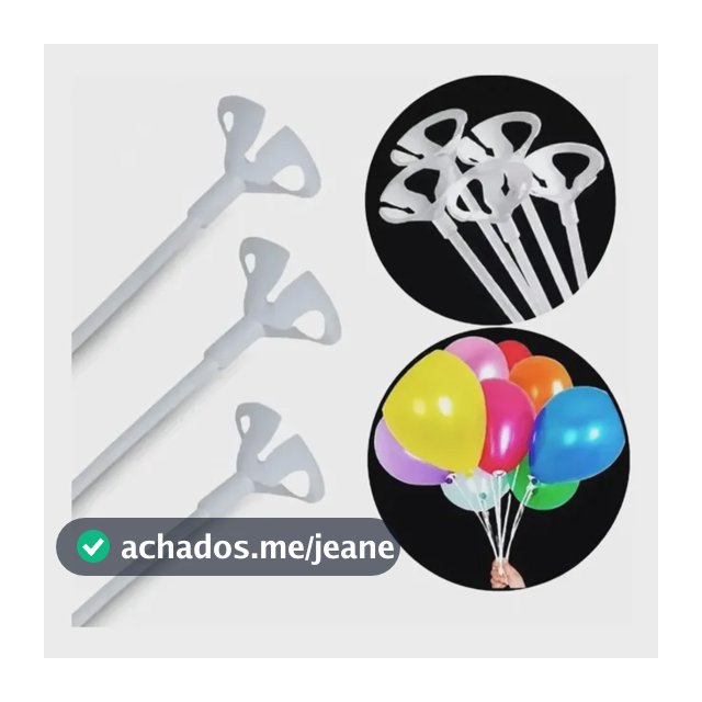 Vareta Pega Balão 30 Cm - 100 Un - Cor A Escolher