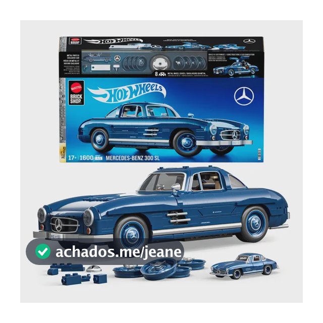 Hot Wheels Brick Shop Mercedes-benz 300 Sl Hww25 1600 Peças